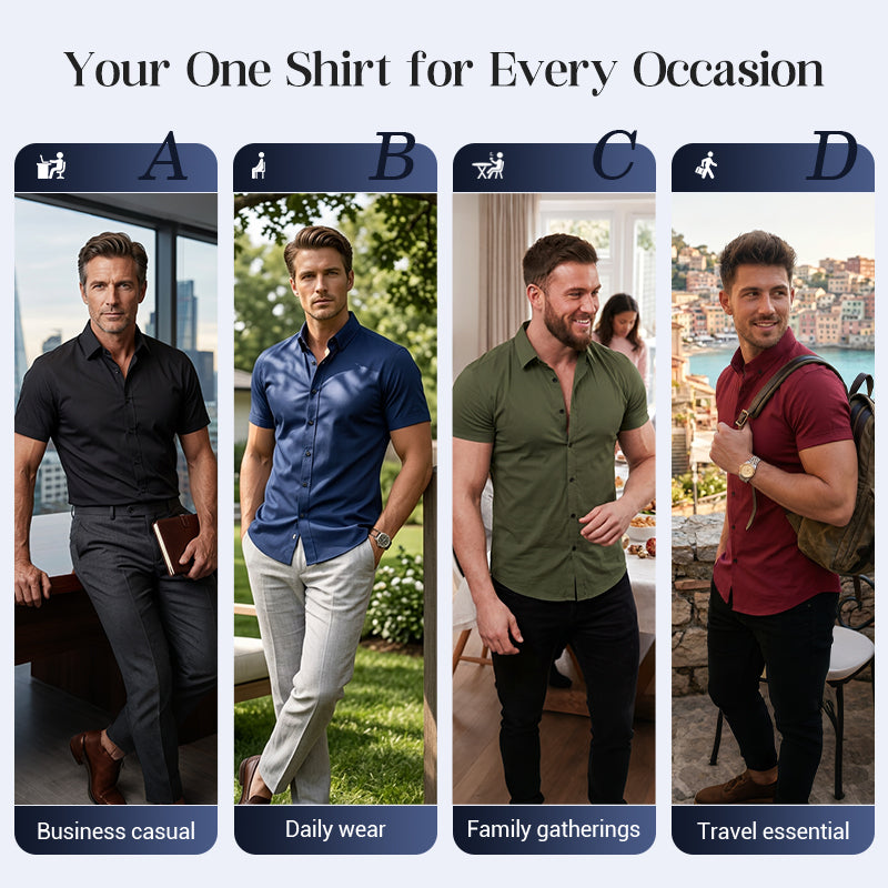 👔 60% OFF NOW! ✨ Men's Non-Iron Shirts – Wrinkle-Free, Comfortable All Day & Perfect for Business or Casual 👕
