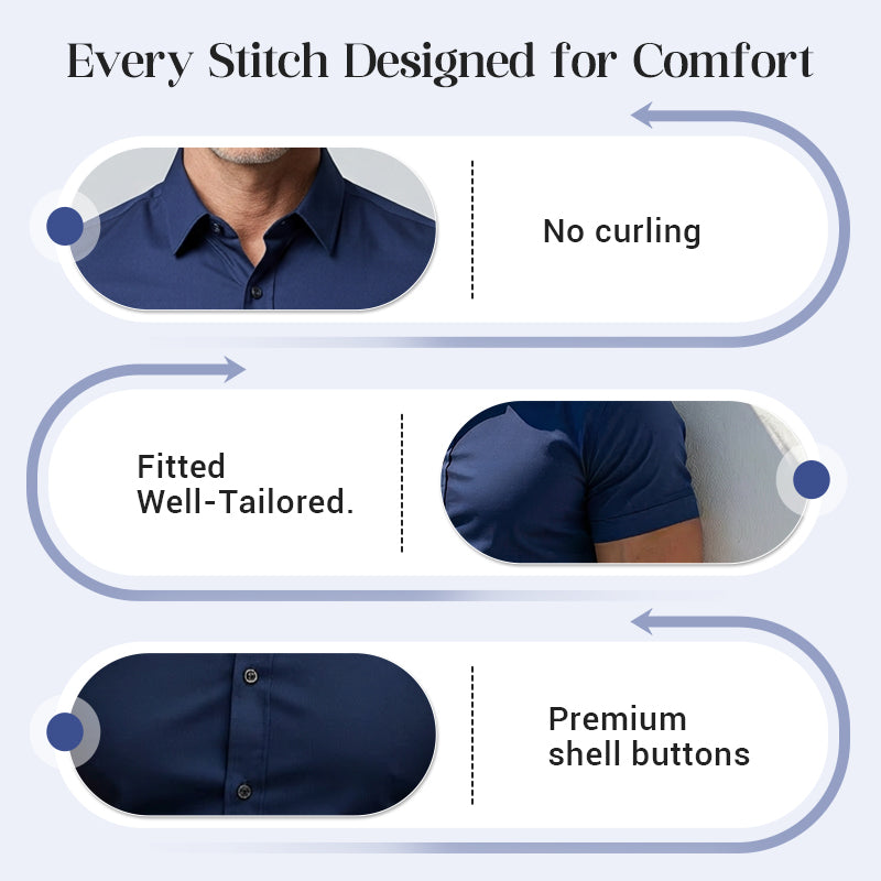 👔 60% OFF NOW! ✨ Men's Non-Iron Shirts – Wrinkle-Free, Comfortable All Day & Perfect for Business or Casual 👕